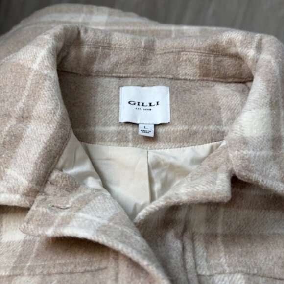 Gilli Taupe Shacket Size Large - Picture 7 of 7